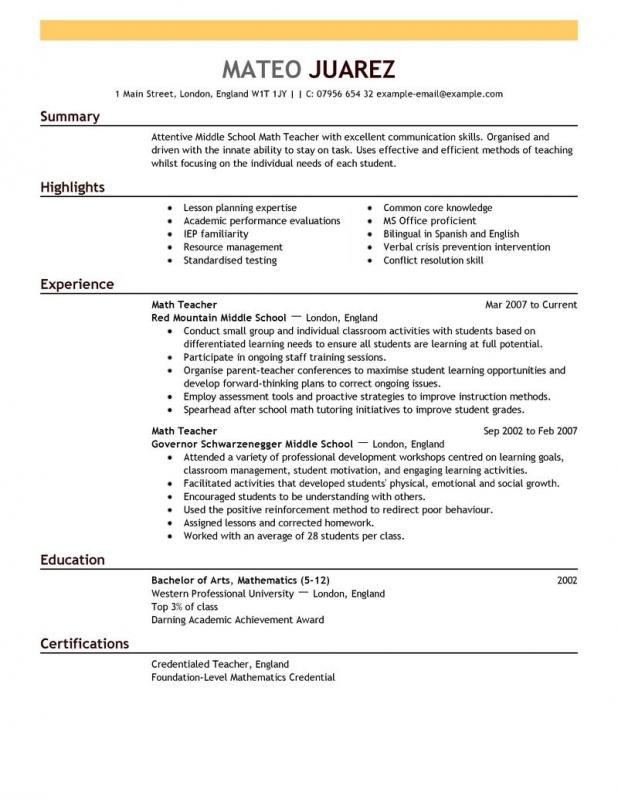 ms word resumes