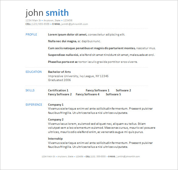 using microsoft word to make your own resume template