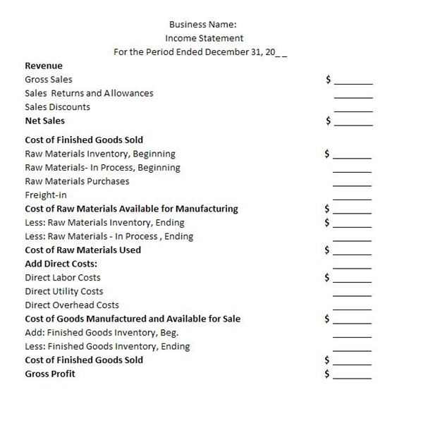 multi step income statement example