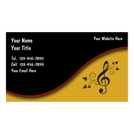 music business cards