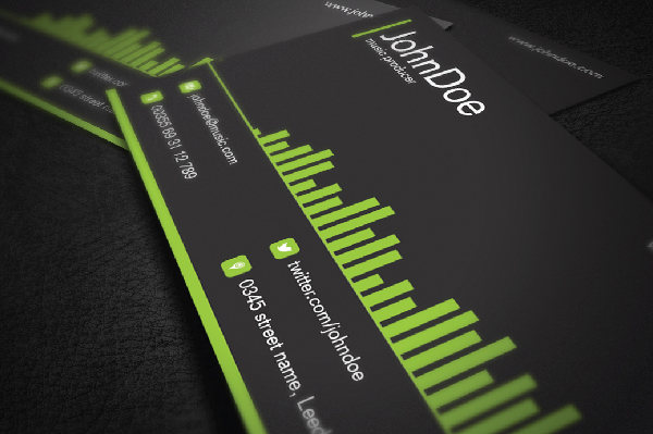 music business cards