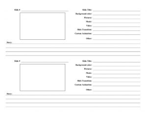 music notes template storyboard template