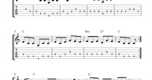 music notes template the irish washerwoman guitar tab melody