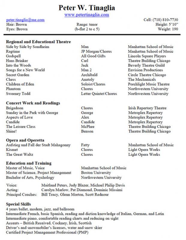 Theatre Resume Template - 10+Theatre Resume Templates - PDF, DOC | Free & Premium ... - Created for a client hoping to break through in the entertainment industry, this theater resume example can be a good reference for anyone in acting, theater production and fine arts.