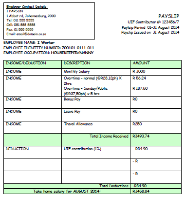 nanny contract template