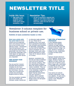 newsletter template word business newsletter template