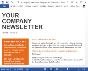 newsletter template word company newsletter template for word