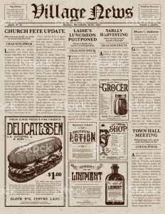 newspaper headline template vintage victorian style newspaper design template vector id