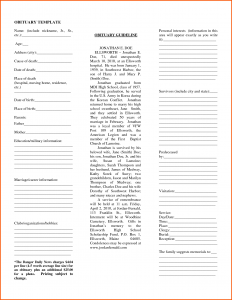 newspaper obituary template newspaper obituary template