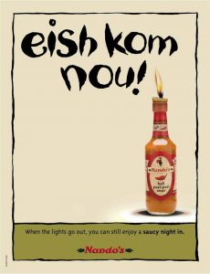 newspaper template for word nandos eskom ad campaign