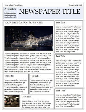 newspaper template free