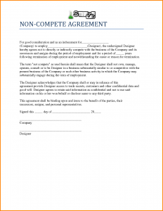 non compete agreement template non compete agreement sample