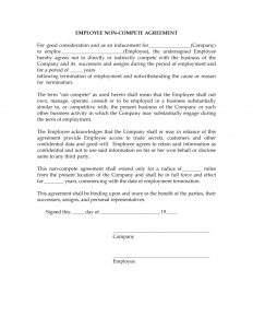 non compete agreement template not compete agreement x