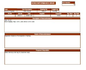 non conformance report fadafd