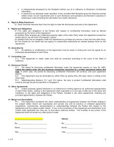 non disclosure form sample mutual non disclosure agreement