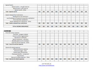 non profit budget nonprofit detail budget page