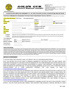 non profit donation receipt gym membership contract template