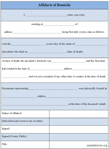 notarized document sample affidavitofdomicileform