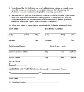 notarized document sample simple domestic partnership agreement