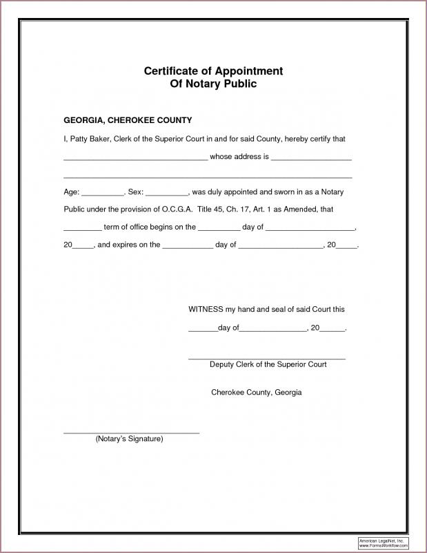 Notarized Document Template | Template Business