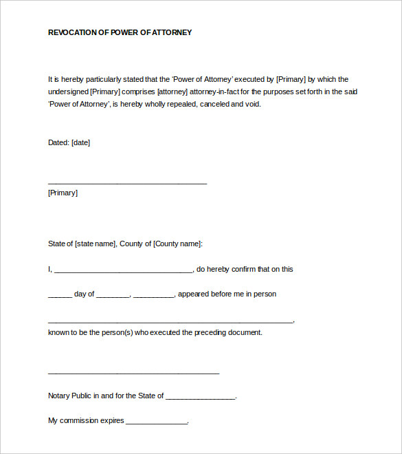 notarized letter format