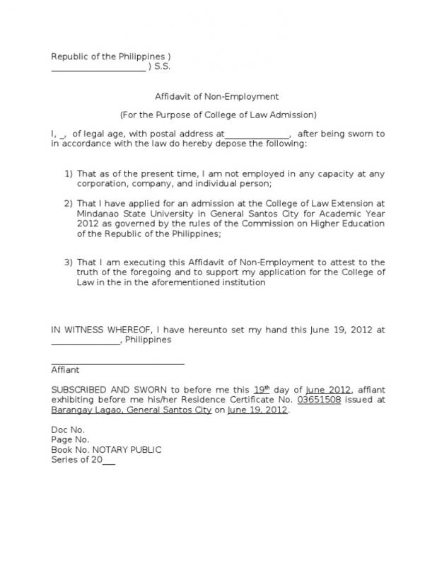 notarized letter template