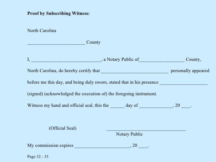 notary signature template