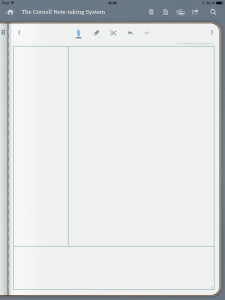 note taking template cornell notetaking system screenshot