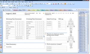 note taking template word fibropainlog pic