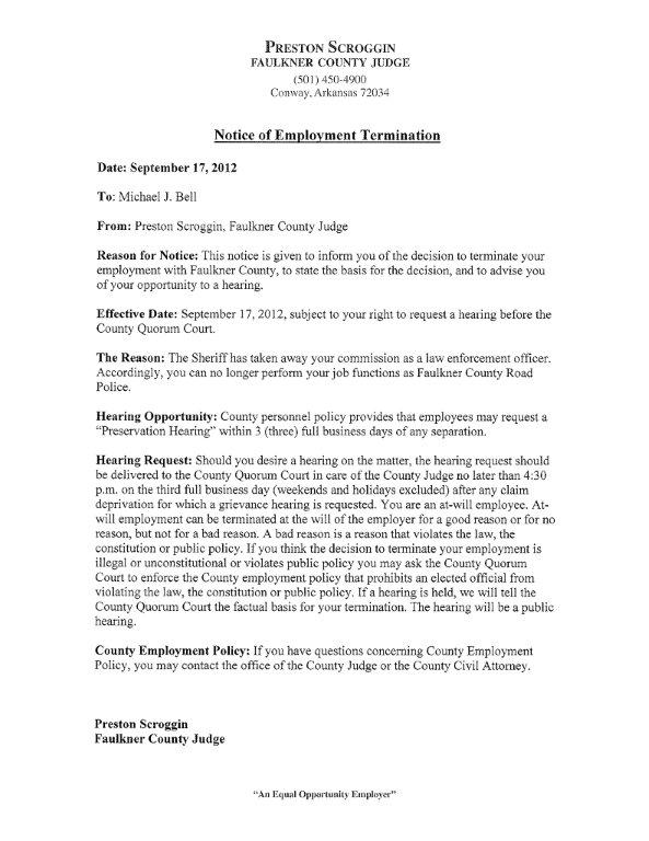 notice of termination