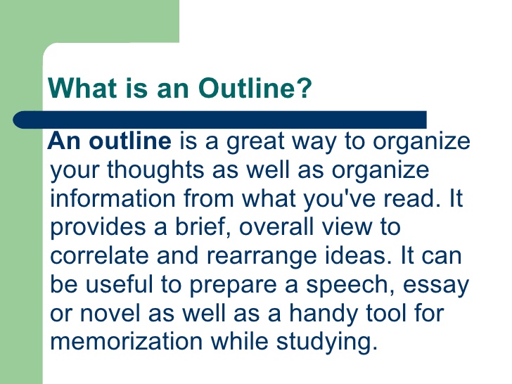 novel outline example