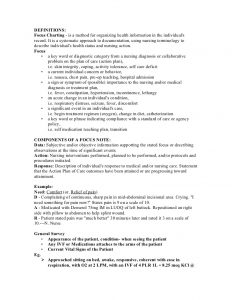 nurses notes template fdar focus charting