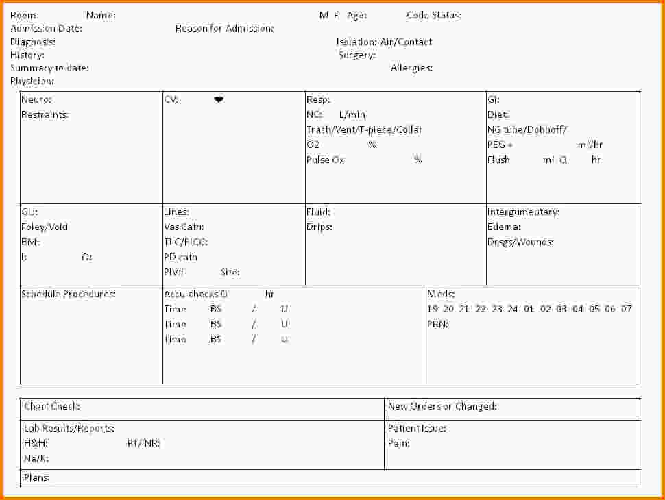 Nurses Notes Template Template Business