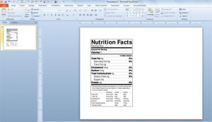 nutrition label templates nutrition facts powerpoint template