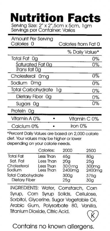 nutrition label templates