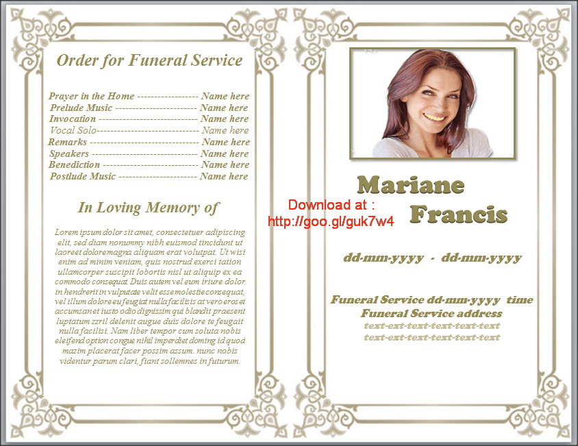 obituary template father