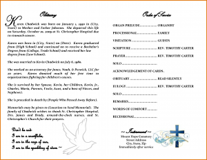 obituary template free free printable obituary templates