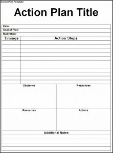 obituary template word action plan template