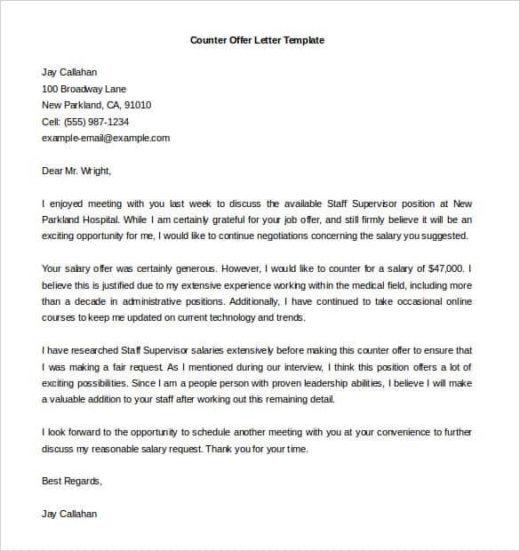Offer Letter Template Template Business