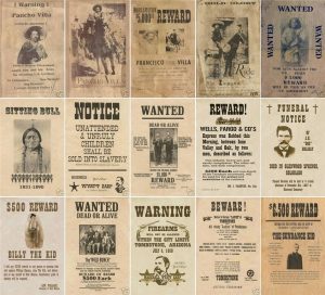 old west wanted posters o