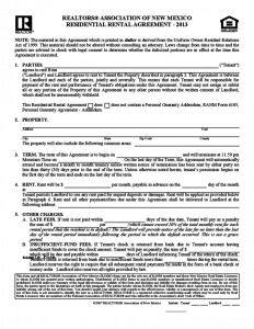 one page lease agreement preview