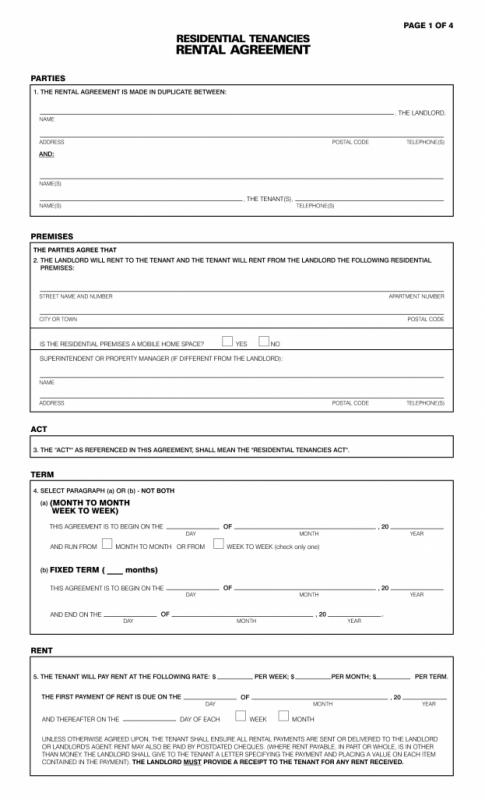 one page rental agreement template business