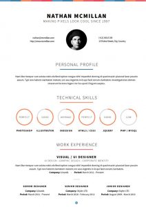 one page website template curriculum print