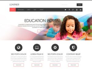 one page website template learner