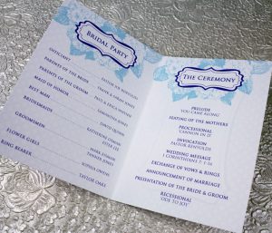 one page wedding program template ak x