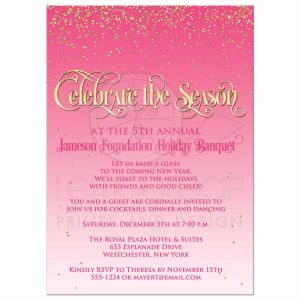 open house flyers rectangle christmascelebratepinkgoldglitter