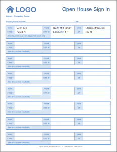 open house sign in sheet template open house sign in sheet template with question