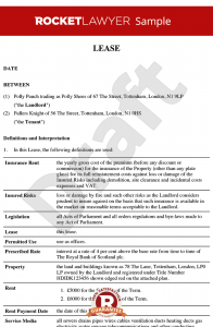 operating agreement sample commercial lease