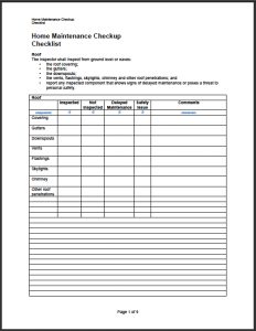 operation manual templates checklisthomemaintenancecheckup