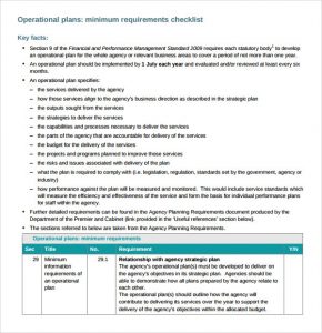 operational plan examples operational plan template pdf